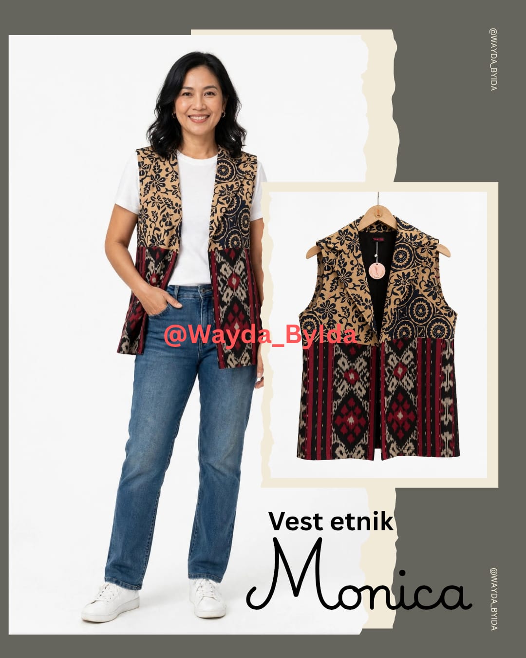 Detail & Keunggulan Vest Etnik Monica